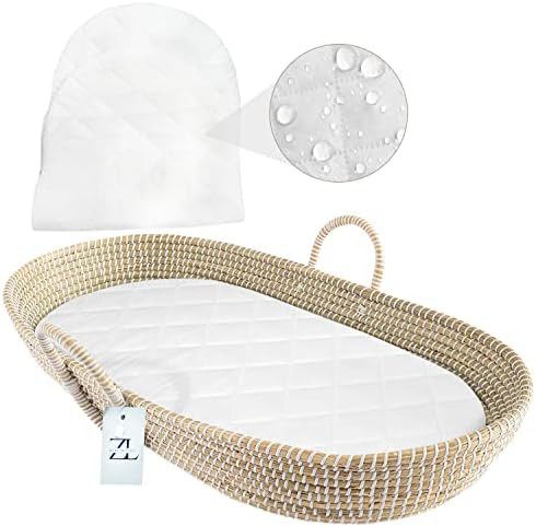 ZEAL'N LIFE Baby Changing Basket - Baby Changing Pad w/ Thick Foam Mat, Waterproof & Portable Cha... | Amazon (US)