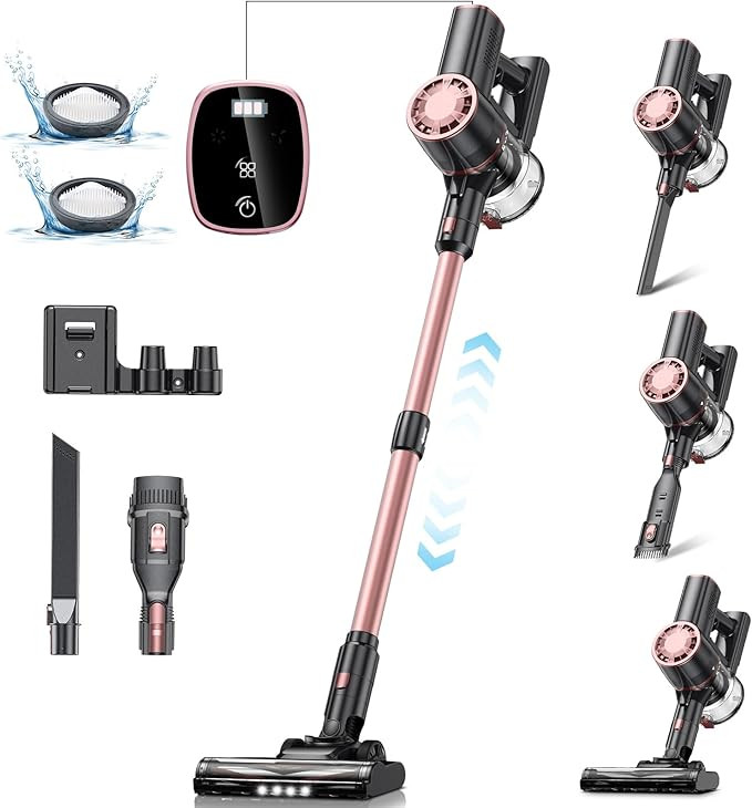 Cordless Vacuum Cleaner for Home - 25Kpa Stick Vacuum with Self Standing Design, Max 35Min Runtim... | Amazon (US)
