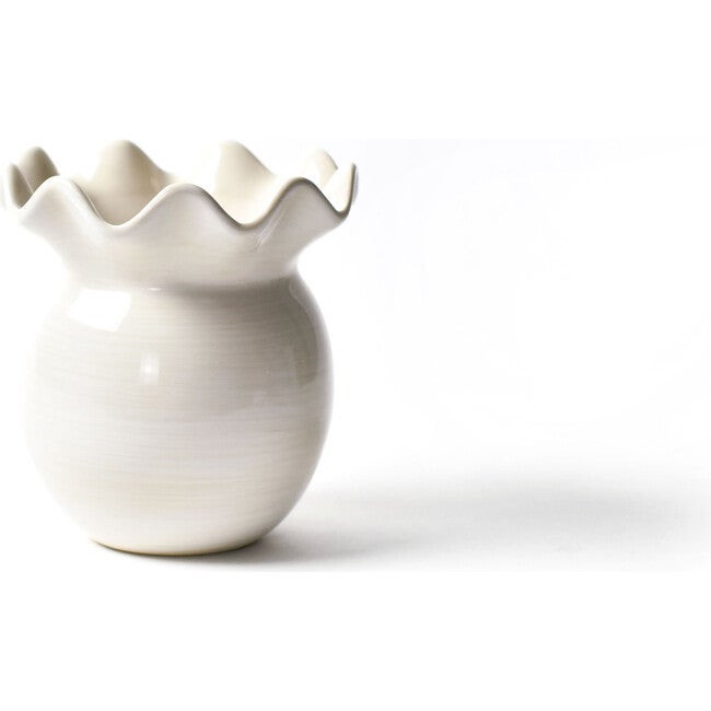 Signature White Ruffle Vase | Maisonette