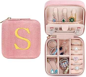 Parima Gifts for Women Her Birthday - Pink Travel Jewelry Boxes Personalized Small Travel Jewelry... | Amazon (US)