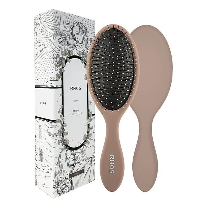 RHOS Detangler Hair Brush for Women,Men and kids-Paddle Cushion Brush for Detangling/Smoothing-De... | Amazon (US)