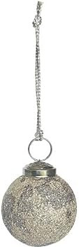 Creative Co-Op Antique Silver Glass Ornament | Amazon (US)