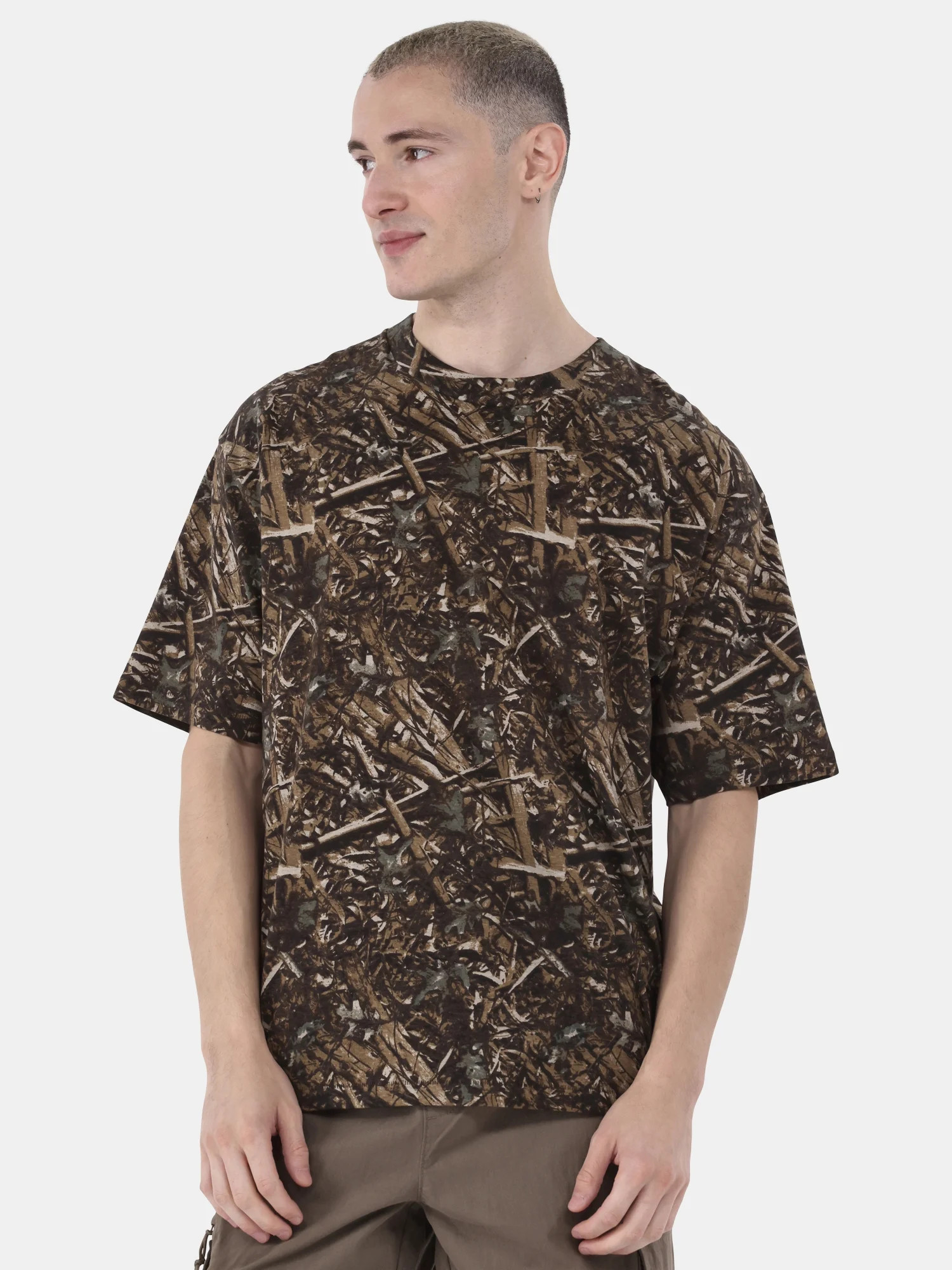 No Boundaries All Gender Cotton Oversize Tee with Short Sleeves, Men’s Sizes - Walmart.com | Walmart (US)
