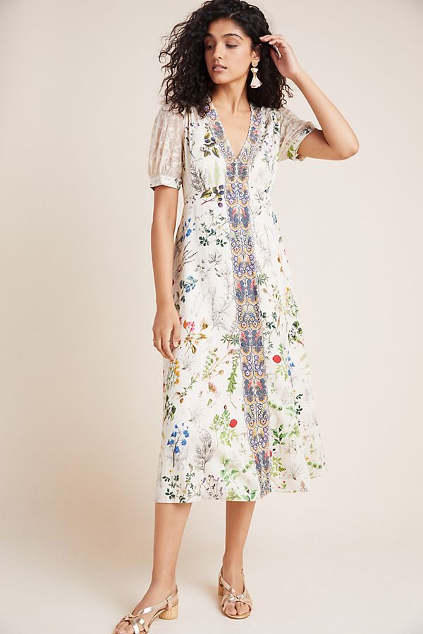 Donna Floral Midi Dress | Anthropologie (US)