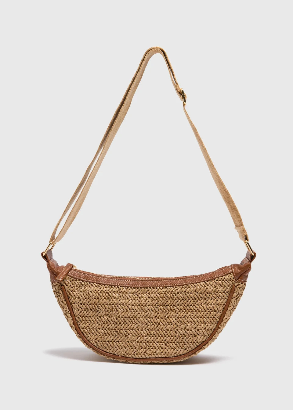 Natural Straw Cross Body Bag | Matalan (UK)