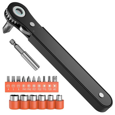 Itopfox Right Angle Ratcheting Screwdriver Set - 90 Degree Offset Mini Ratchet Wrench with Bit Socket for Tight Spaces, Cool Gadgets EDC Gear Tool | Target