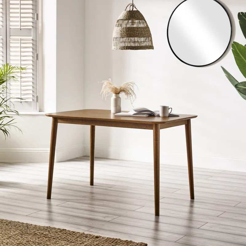 Drea Solid Wood Dining Table - 4 Seater Dining Table - Traditional Rustic Farmhouse Kitchen Style | Wayfair North America