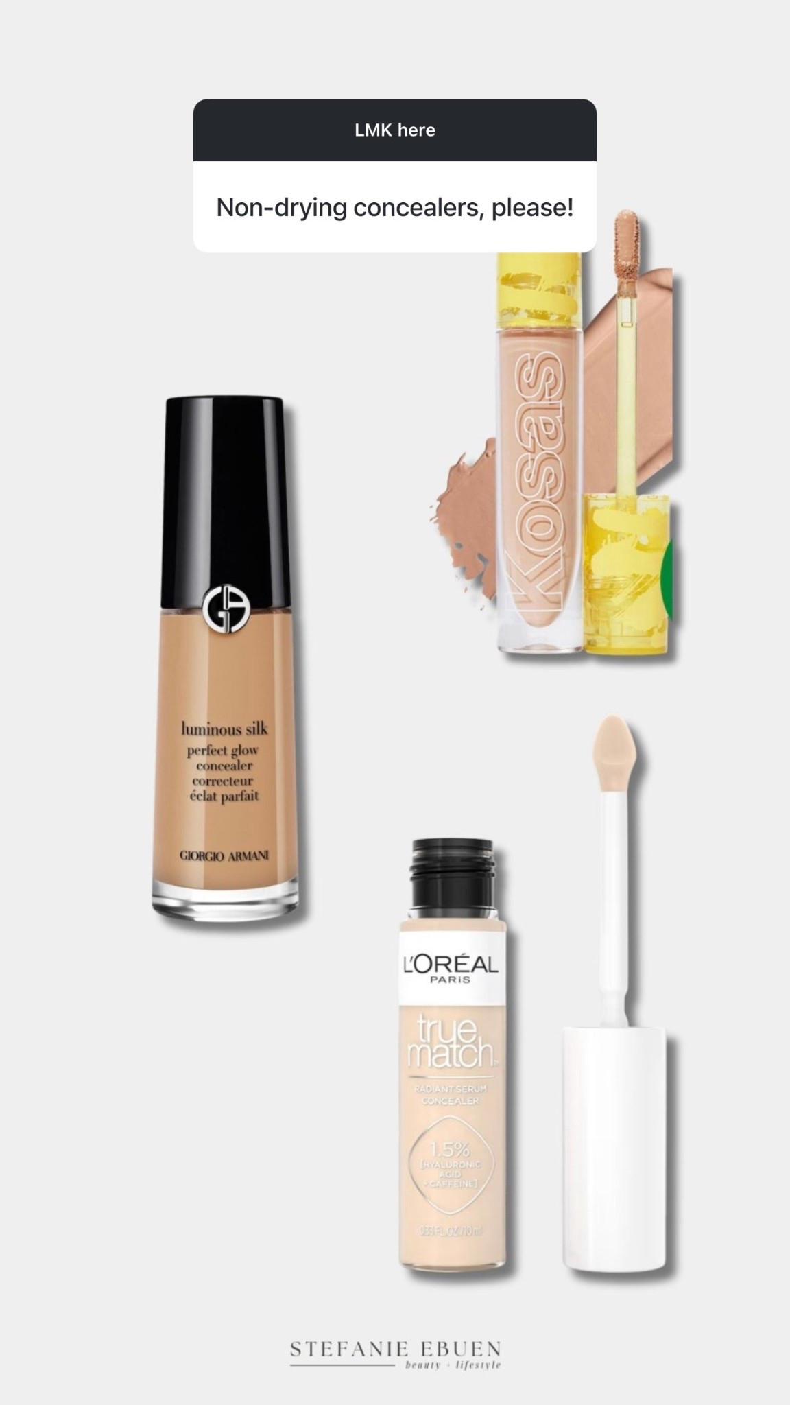 Non-drying concealers 