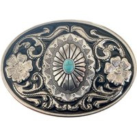 Turquoise Belt Buckle - Western Design Cabochon Women's Oval Cameo Silver Engraved Mans Womens Woman Wedding Accessories Ladies | Etsy (US)