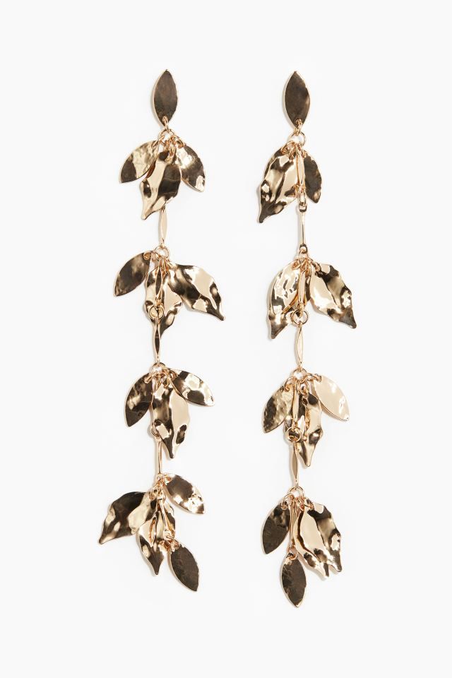 Leaf-pendant Earrings - Gold-colored - Ladies | H&M US | H&M (US + CA)