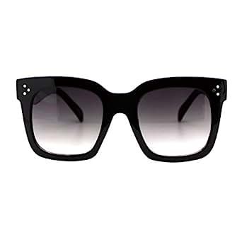 Womens Oversized Fashion Sunglasses Big Flat Square Frame UV 400 | Amazon (US)