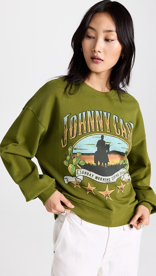 Johnny Cash Crew Sweatshirt | Shopbop