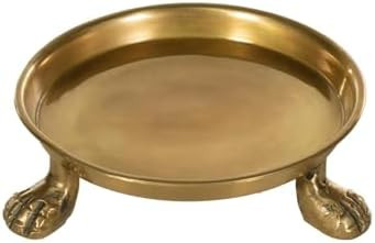 Alice Lane Home Collection Round Clawfoot Dish — Gold — for Home Decor, Candles, Jewelry, Per... | Amazon (US)