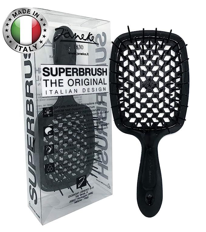 Janeke Superbrush Detangler Brush Anti-static Hairbrush Easy For Wet or Dry Use Flexible with Nyl... | Amazon (US)