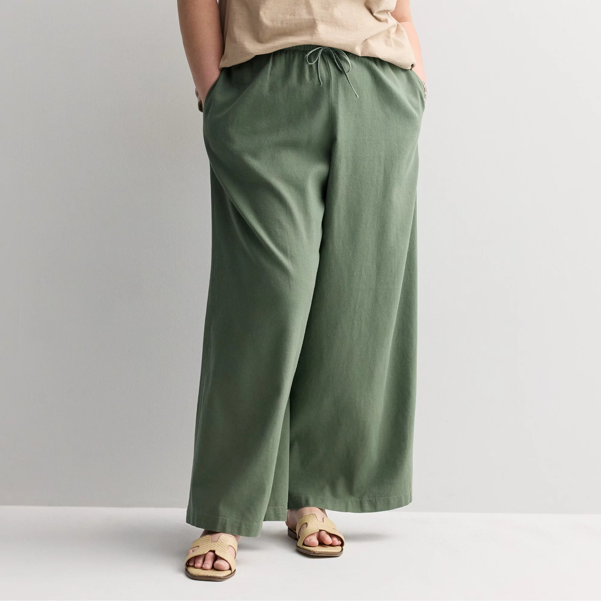 Plus Size Sonoma Goods For Life® Mid Rise Linen Blend Pants | Kohl's