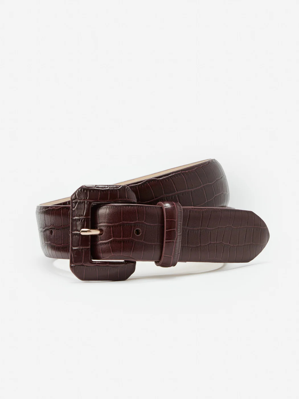 Dk_Brown Crocodile Dacia Leather Belt | Women's Belts & Jewelry | J.McLaughlin | J.McLaughlin