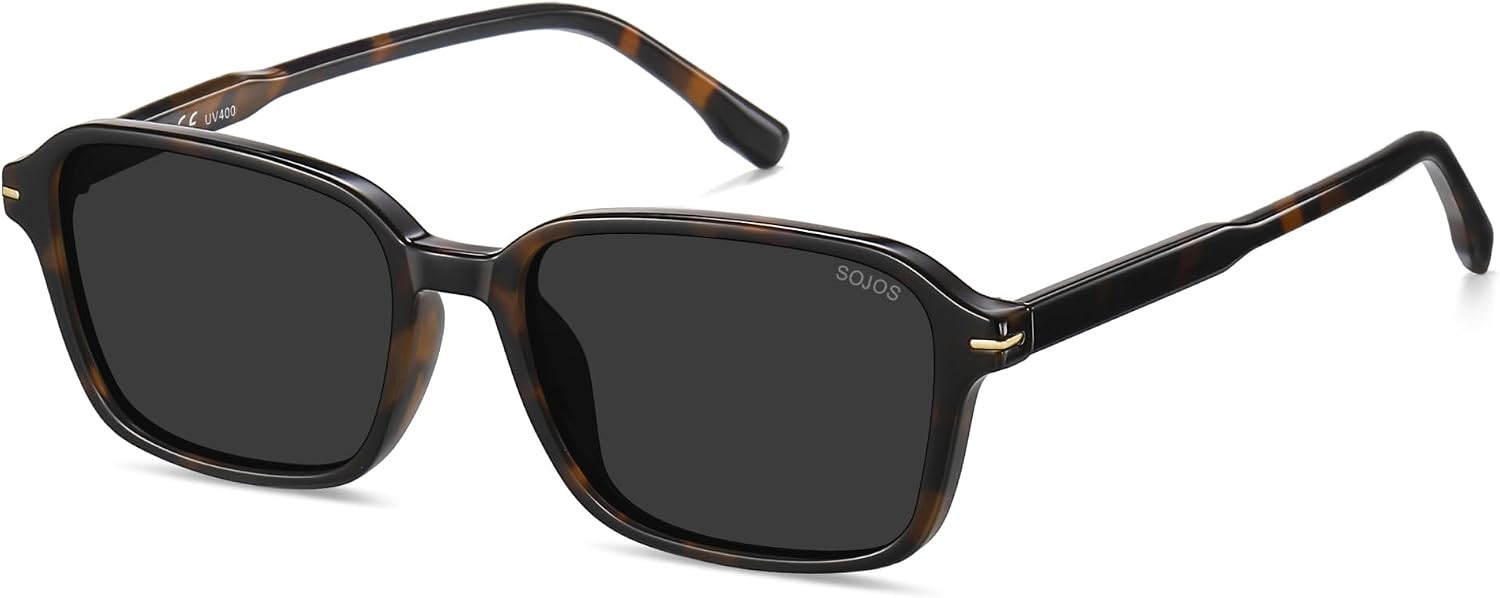 SOJOS Retro Rectangular Polarized Sunglasses Women Men Square Shades SJ2663 | Amazon (US)