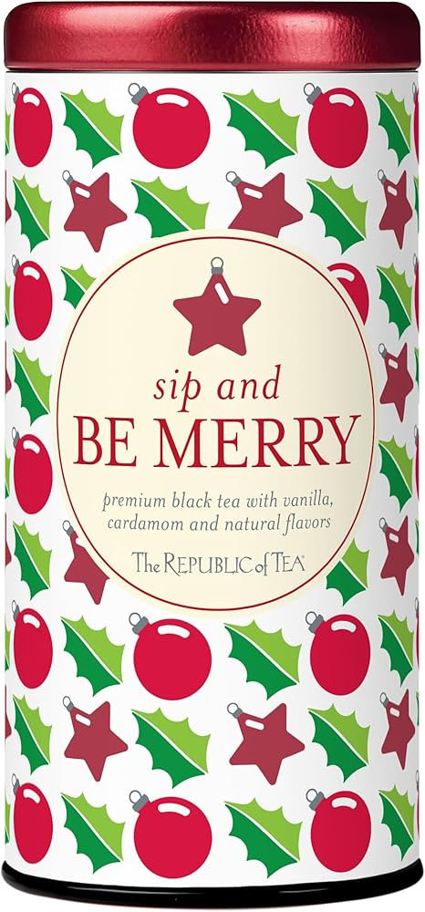 The Republic of Tea — Sip and Be Merry, Holiday Gift Tea, 50 Tea Bags, Naturally Caffeinated | Amazon (US)