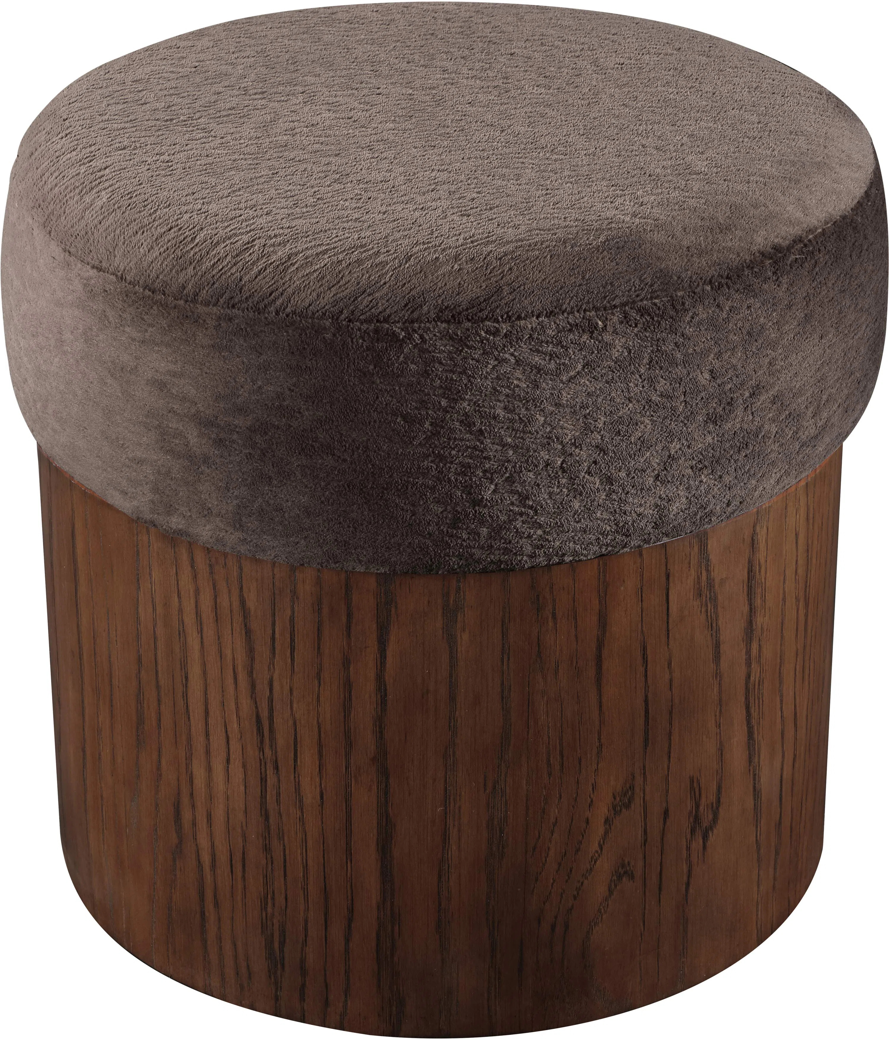 Latitude Run® Asai Velour Fur Fabric Ottoman/Stool | Wayfair | Wayfair North America