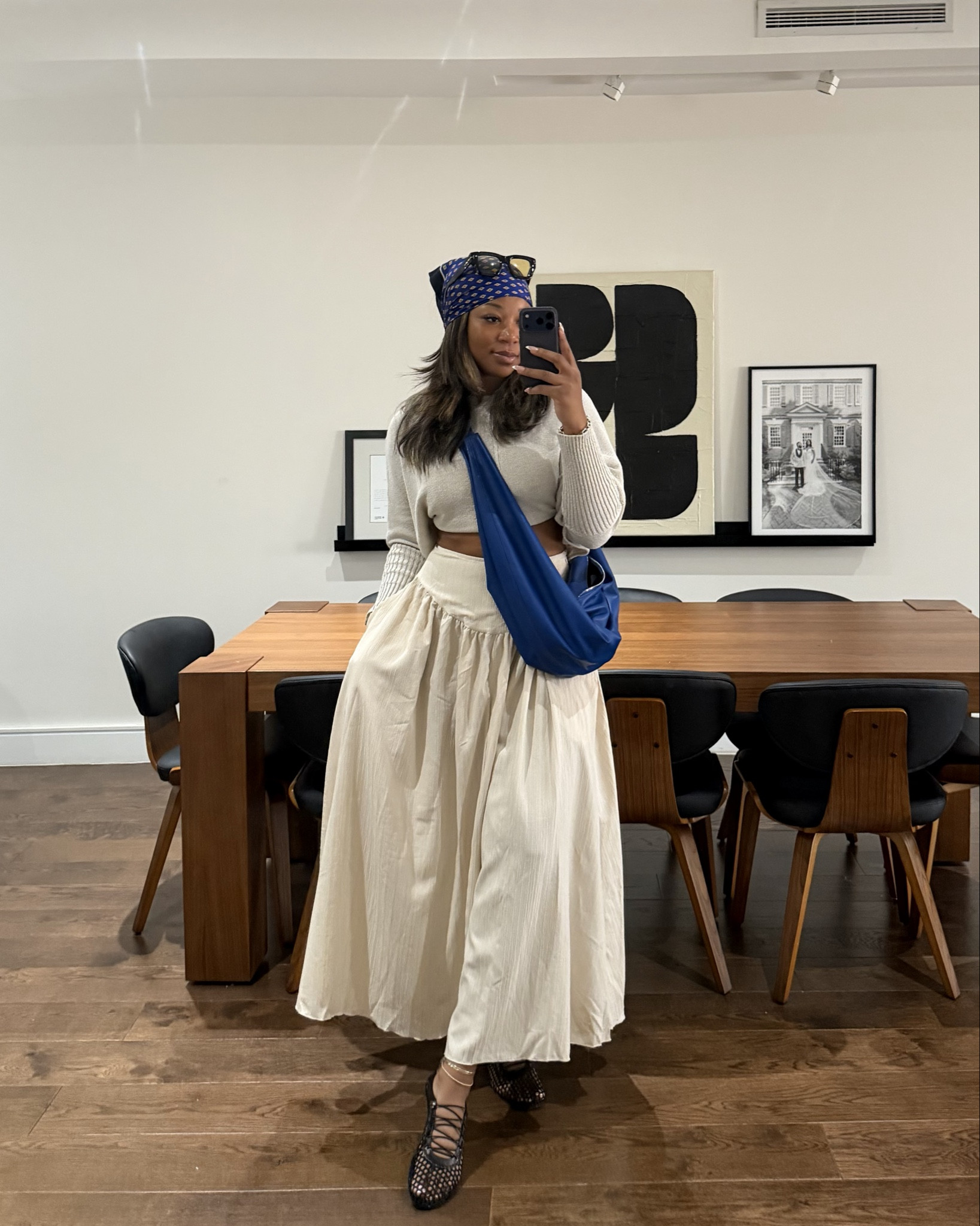 Love this little look. Small
Top and medium skirt 🥰 tucked the sides of the top in my bra 