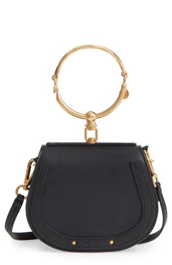 Chloe Small Nile Bracelet Leather Crossbody Bag - Black | Nordstrom