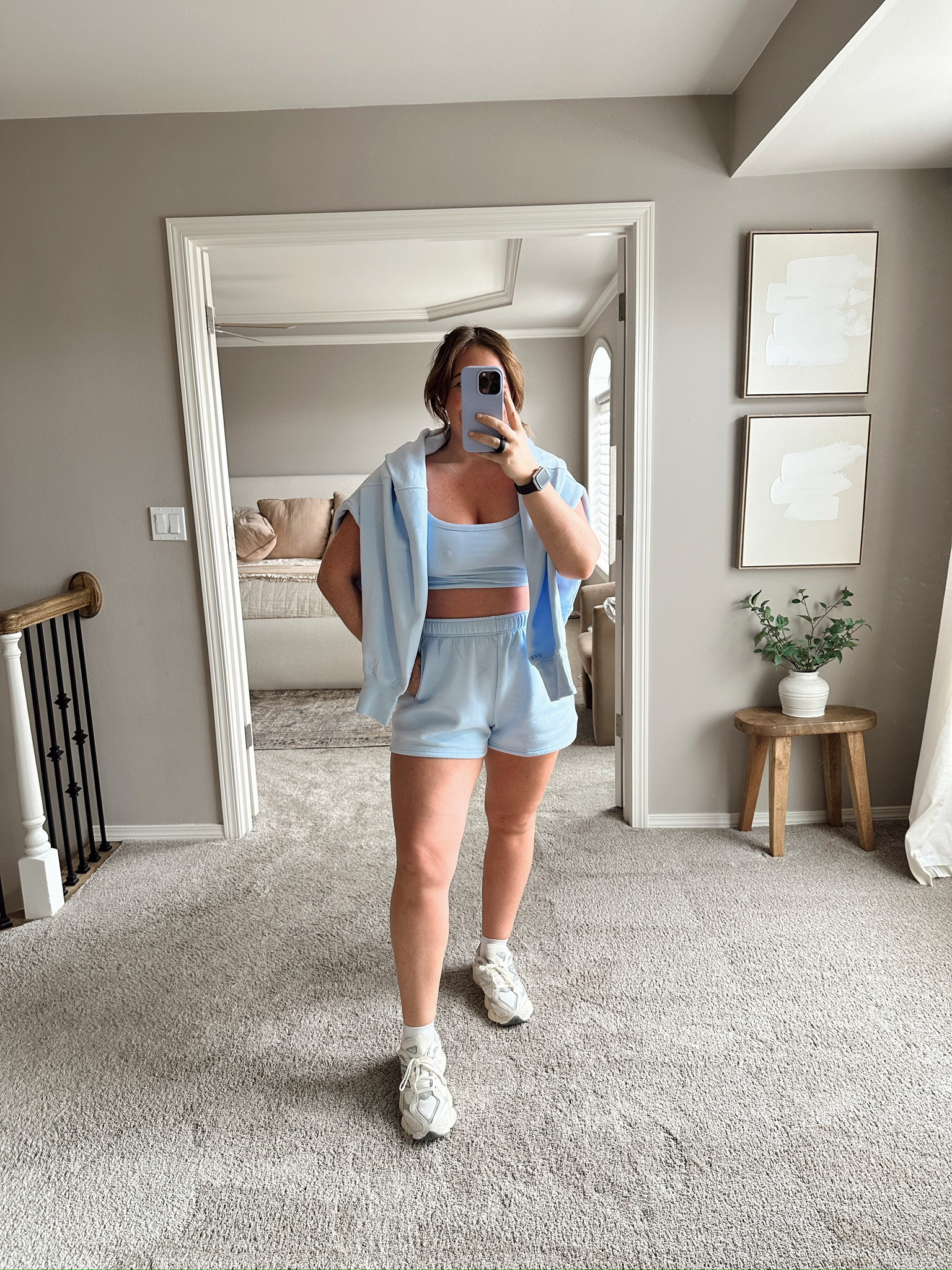The PERFECT color for Spring! 🩵 This set feels like a dream! Wearing a size Large

Size 12 | 5'4" | 180lbs 

 #LTKMidsize #LTKFindsUnder50 #LTKFindsUnder100