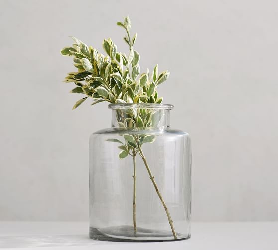 Shouldered Clear Glass Vase | Pottery Barn (US)