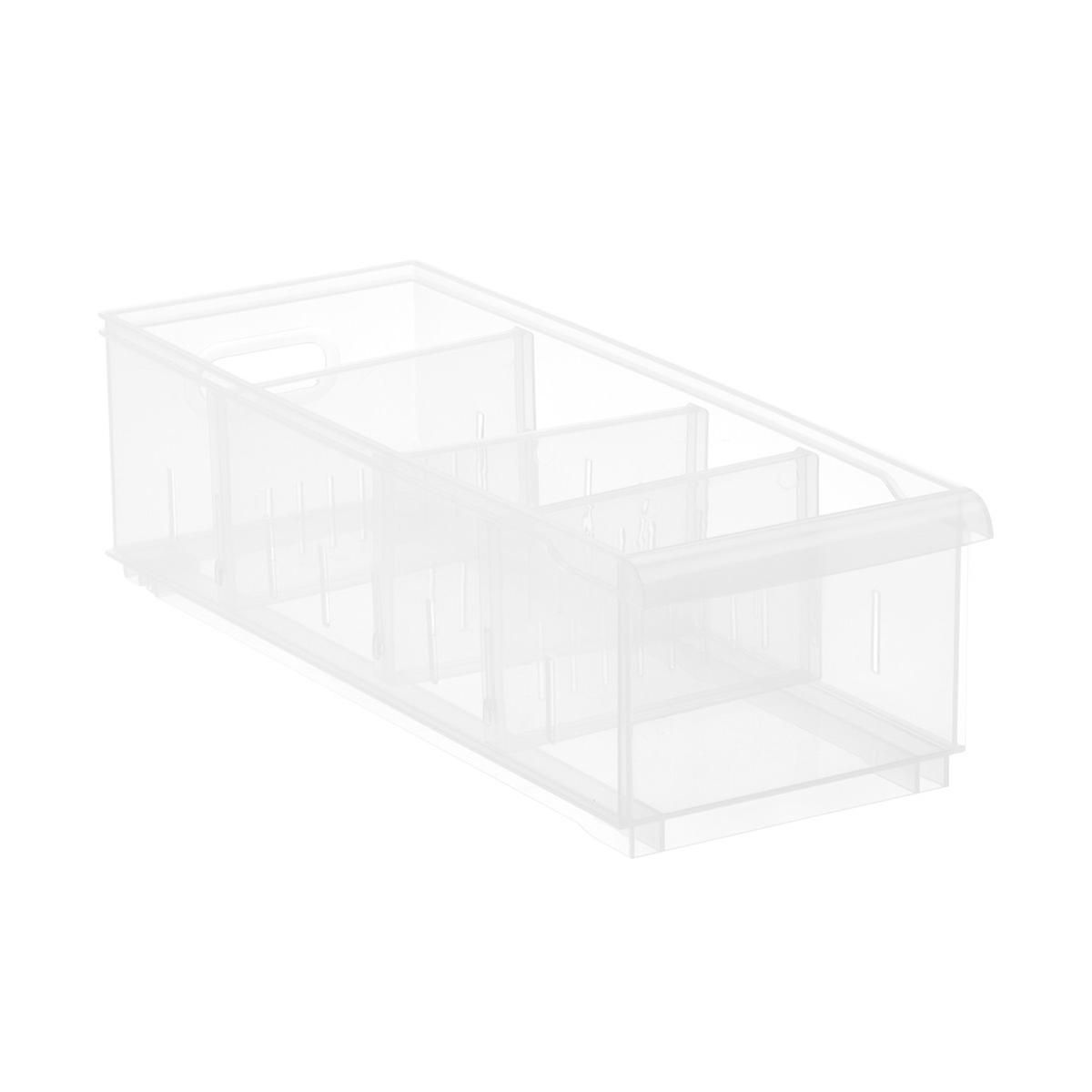 Medium Tall Stackable Plastic Storage Bin Clear | The Container Store