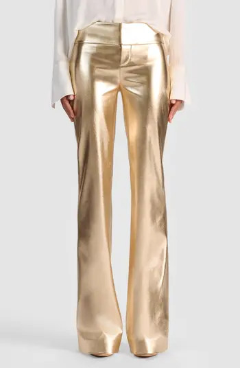 Alice + Olivia Metallic Faux Leather Pants | Nordstrom | Nordstrom