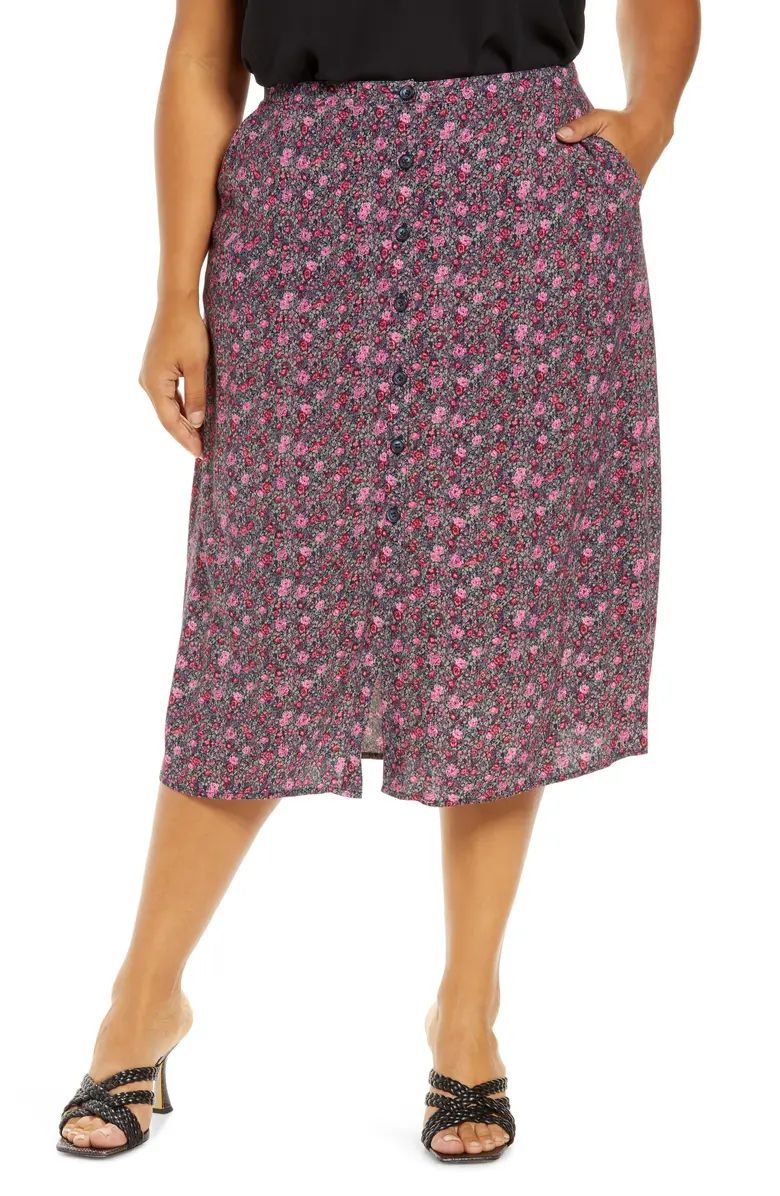 Floral Print Button Front Skirt | Nordstrom | Nordstrom