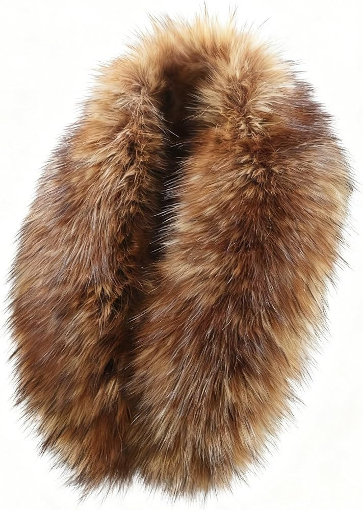 Wander Agio Faux Fur Collar Scarf Soft Winter Neck Wrap Lining Warm Elegant Coats Shawl Imitation... | Amazon (US)