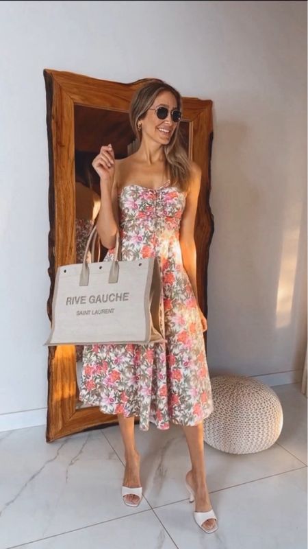 Feminine and elegant summer outfit that I am loving.  This floral dress is the perfect summer dress. The fitting is wonderful and the fabric has an amazing rich fabric. It runs true to size and I am wearing a size small. 



#LTKStyleTip #LTKOver40 #LTKSeasonal