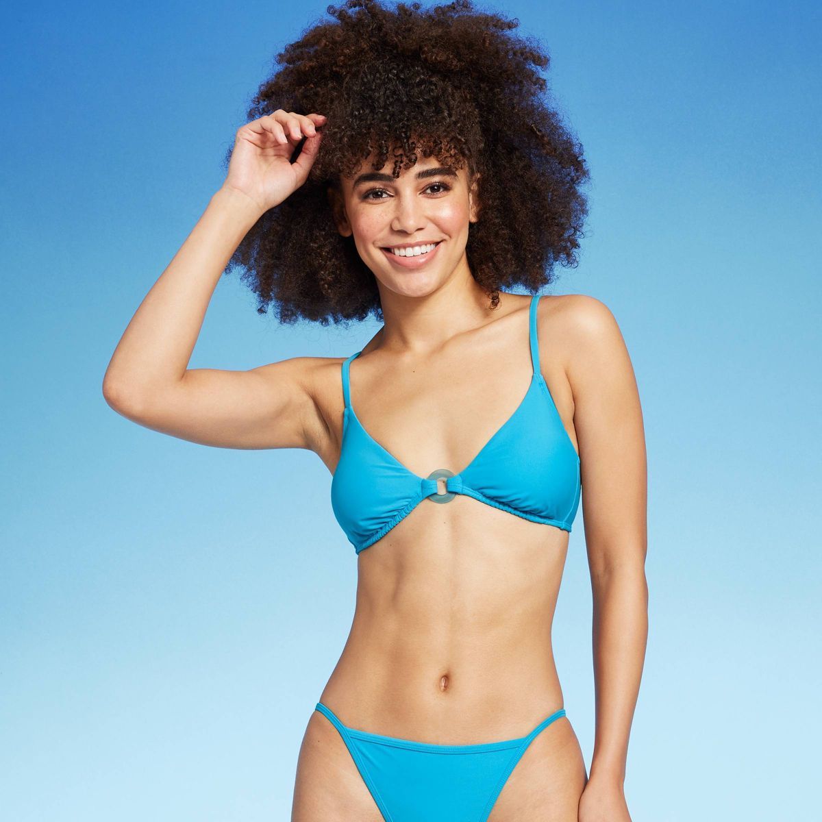 Women's Center Front Ring Triangle Bikini Top - Wild Fable™ | Target