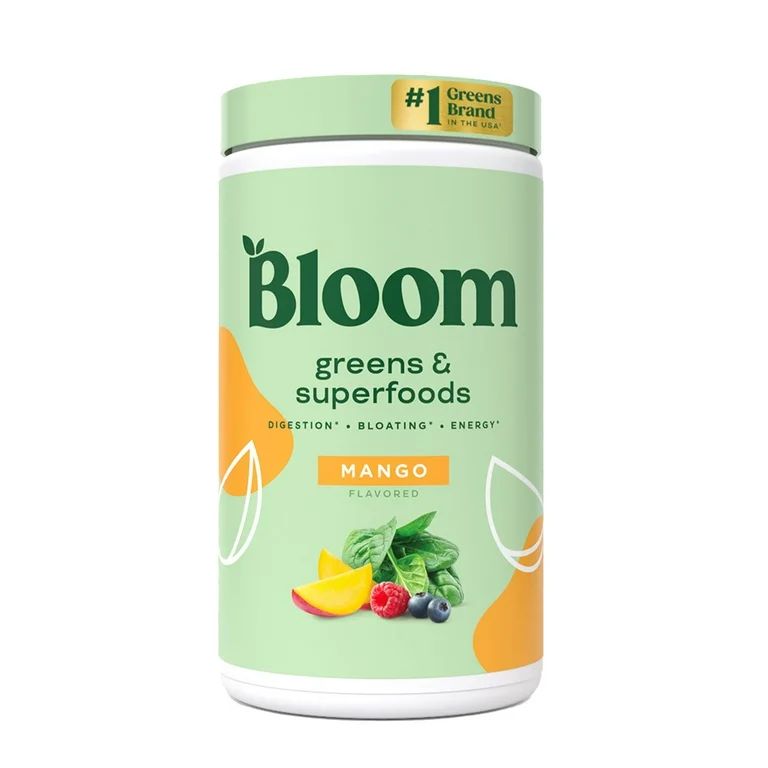 Bloom Nutrition Greens & Superfoods Powder, Mango, 25 Servings - Walmart.com | Walmart (US)