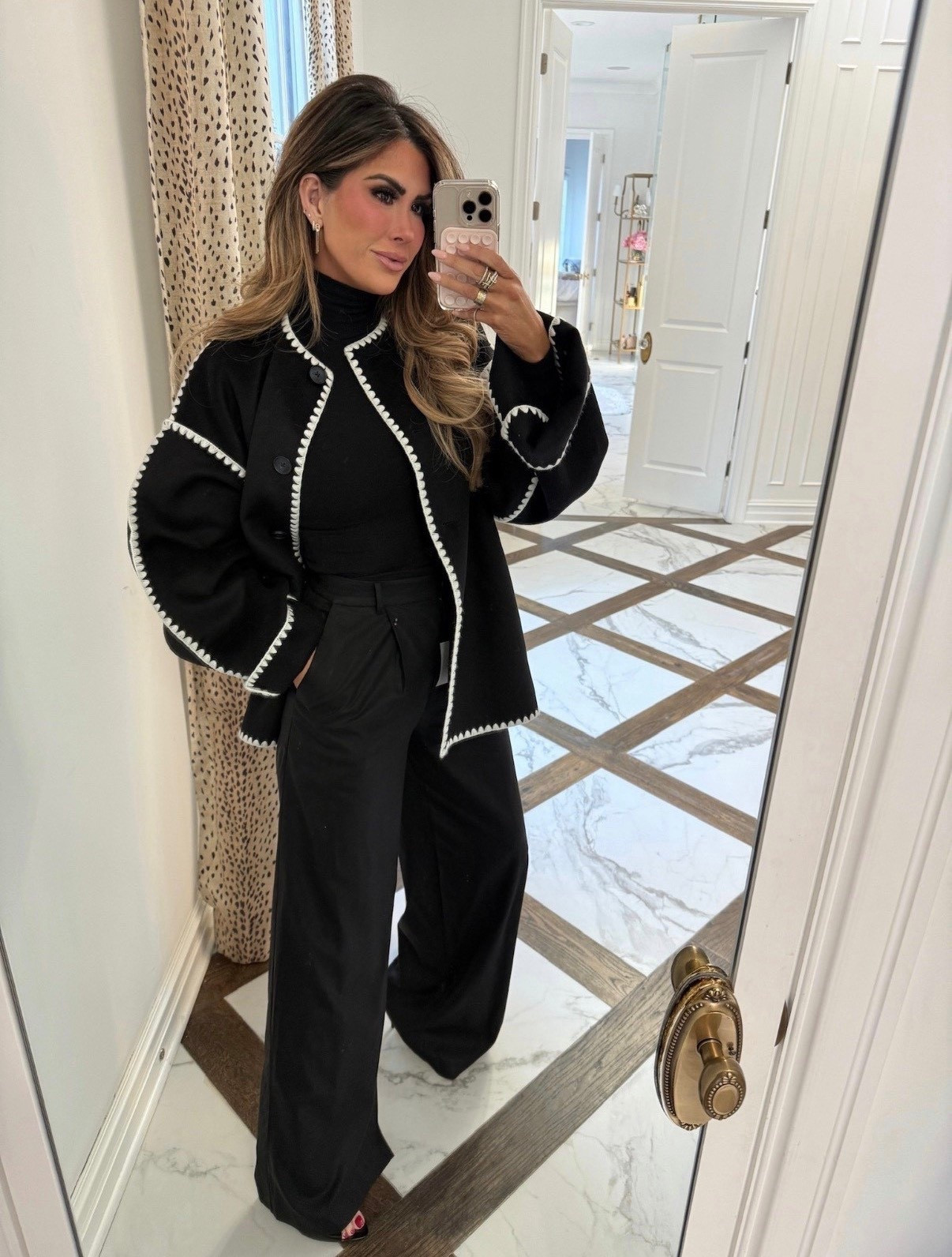 Wearing a size XS in pants and XS in jacket!! 

Fall fashion, winter fashion, women’s trousers, black coat, nyc fashion, revolve fashion, Emily Ann Gemma 

#LTKootd #LTKSaleAlert #LTKHoliday