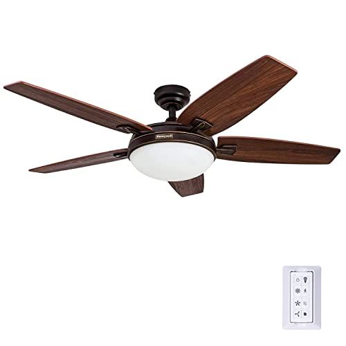 Honeywell Ceiling Fans 50197 Carmel 48" Contemporary Ceiling Fan with Integrated Light Kit and Remot | Amazon (US)