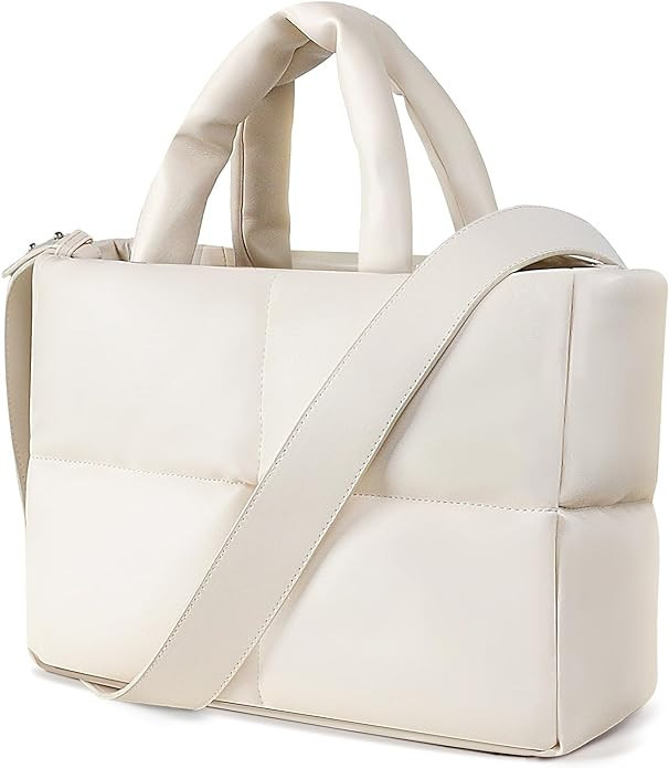 Puffer Tote Bag, Quilted Tote Bag Puffy Bags for Women Light Winter Puffer Purse Shoulder Handbag... | Amazon (US)