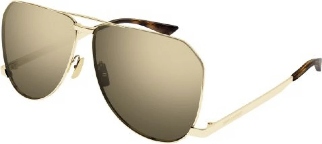 Saint Laurent SL 690 DUST Sunglasses 004 - Gold - Brown Men Aviator | Designer Optics