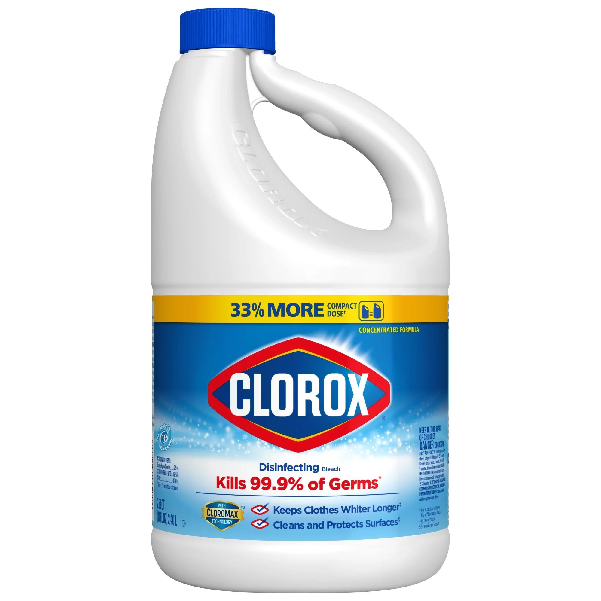 New - Clorox Disinfecting Bleach, Regular (Concentrated Formula) - 81 Ounce Bottle - Walmart.com | Walmart (US)