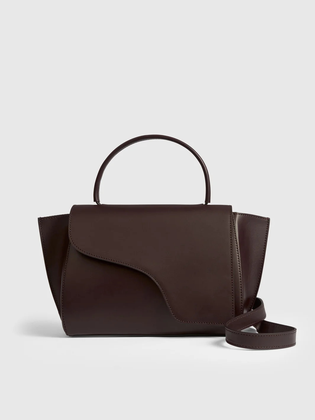Arezzo Walnut Leather Handbag | ATP Atelier | Official Site | ATP Atelier