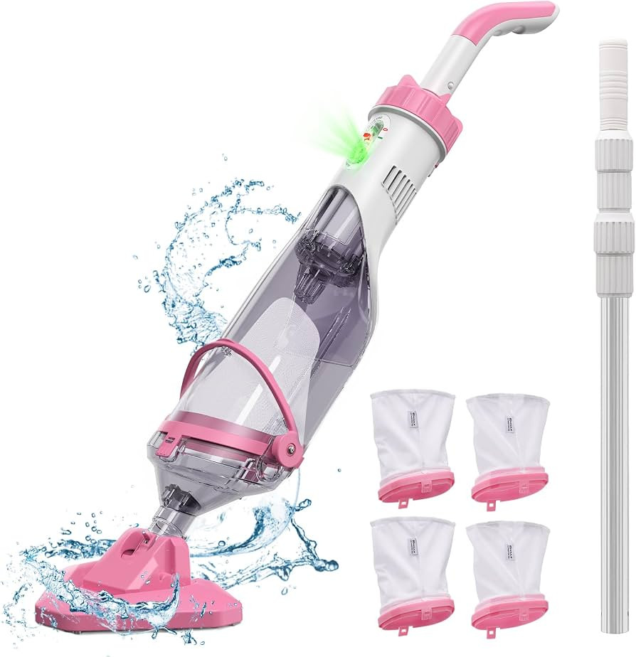 Enhulk Pool Vacuum for Above Ground Pool with a Telescopic Pole, Running time up to 1H, Handheld ... | Amazon (US)