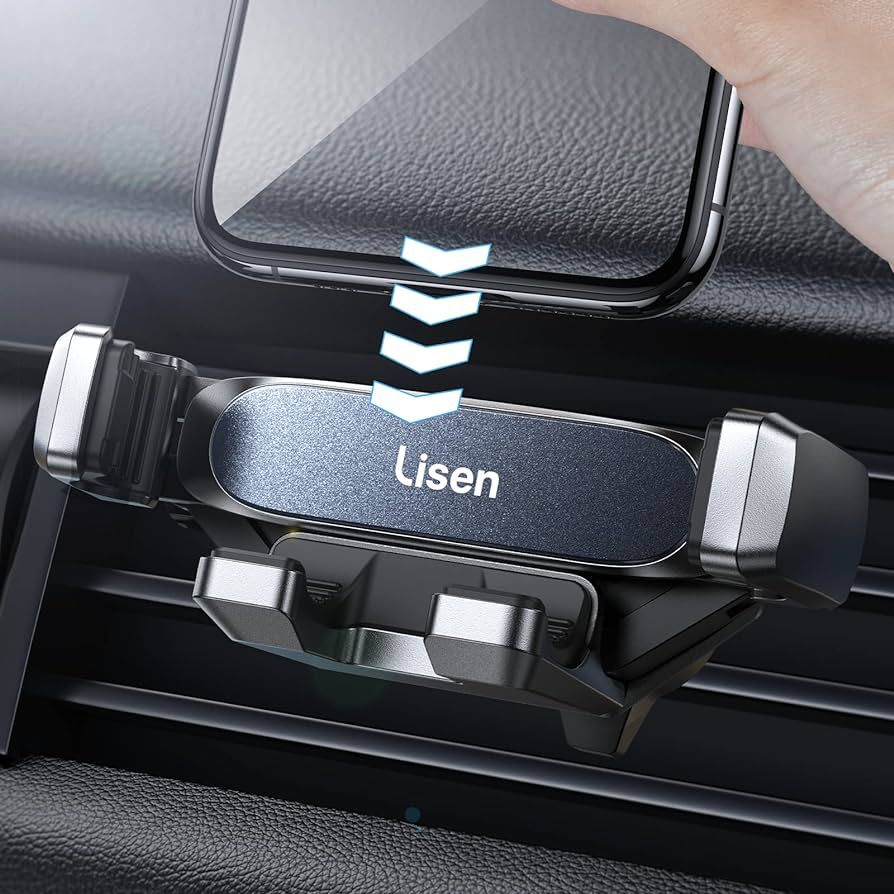 LISEN Car Vent Phone Mount for Car Phone Holder Upgraded Metal Hook Clip Air Vent Cell Phone Hold... | Amazon (US)