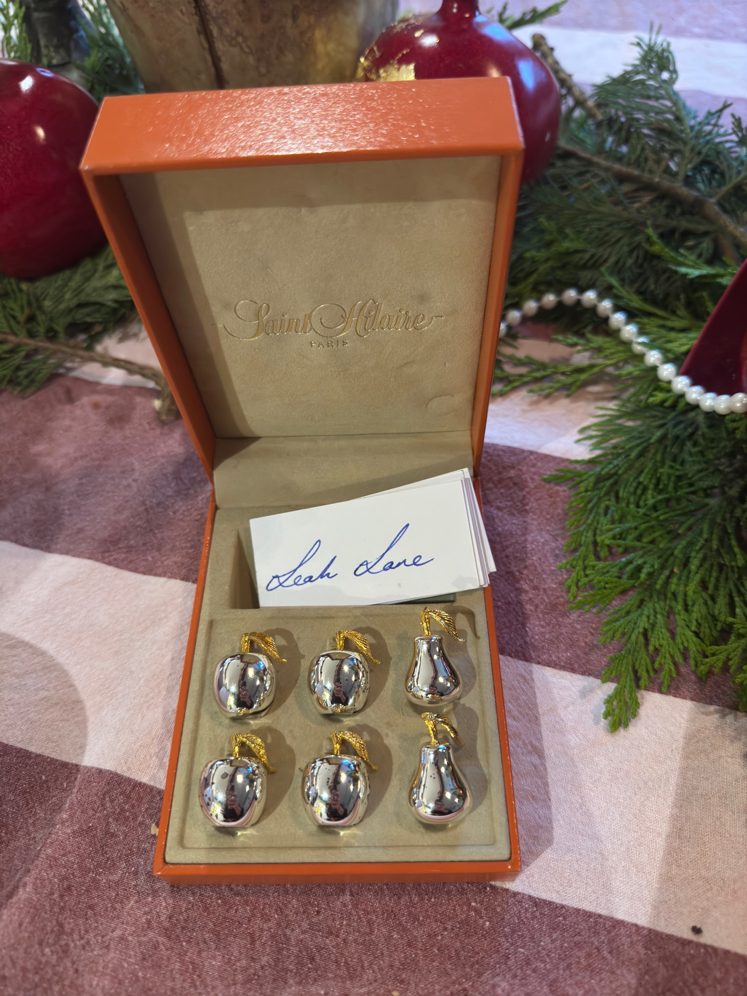 French Silver Plated place cards 