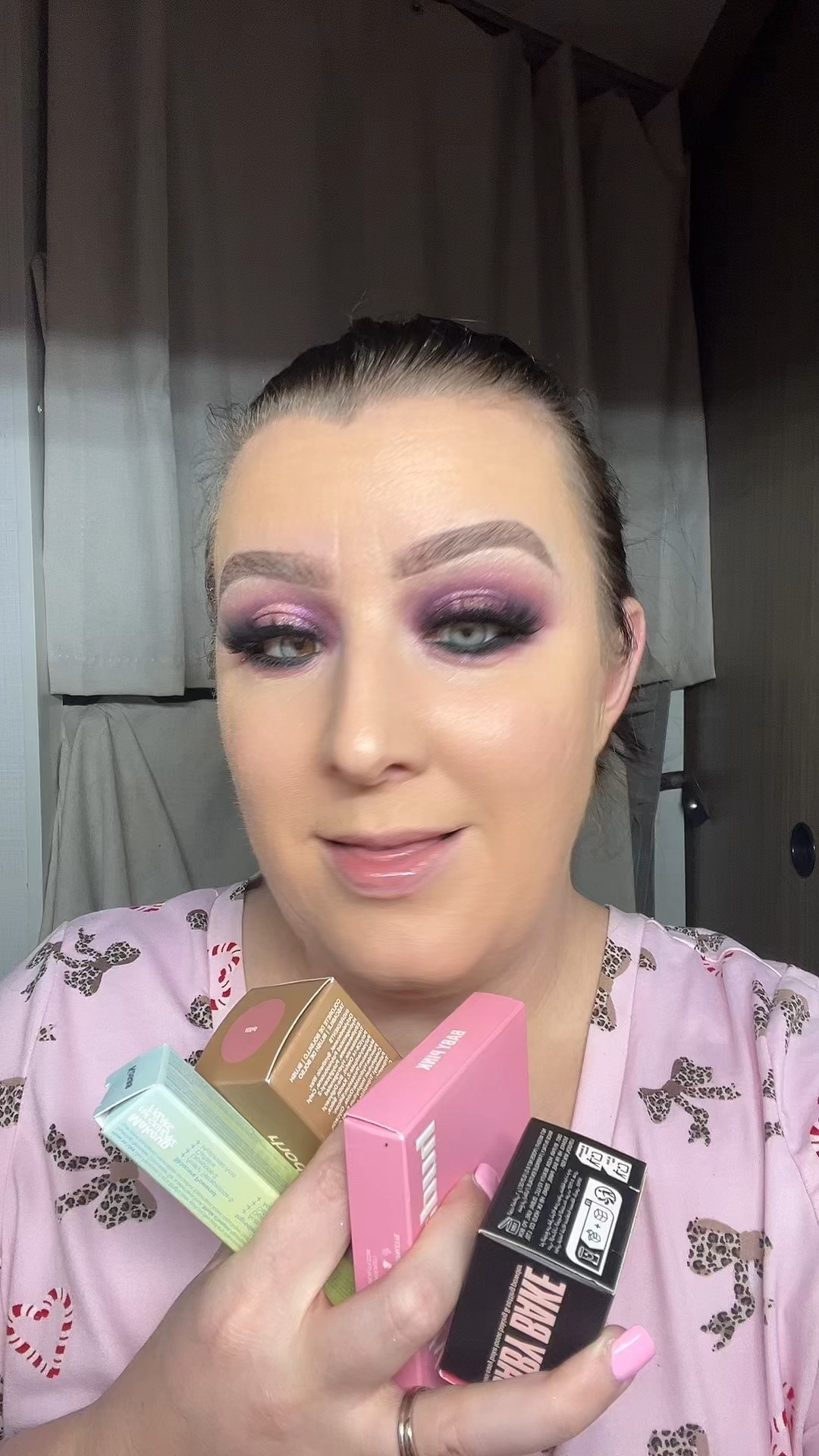 Base routine with pink products 