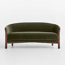 Como Fabric in Olive | Crate & Barrel