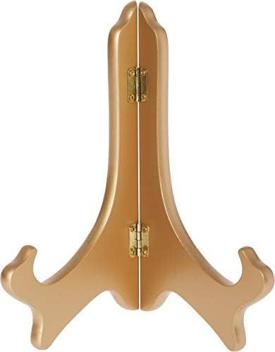 Bard's Hinged Gold Wood Stand, 8" H x 7" W x 5" D (for 8" - 9.5" Plates) | Amazon (US)