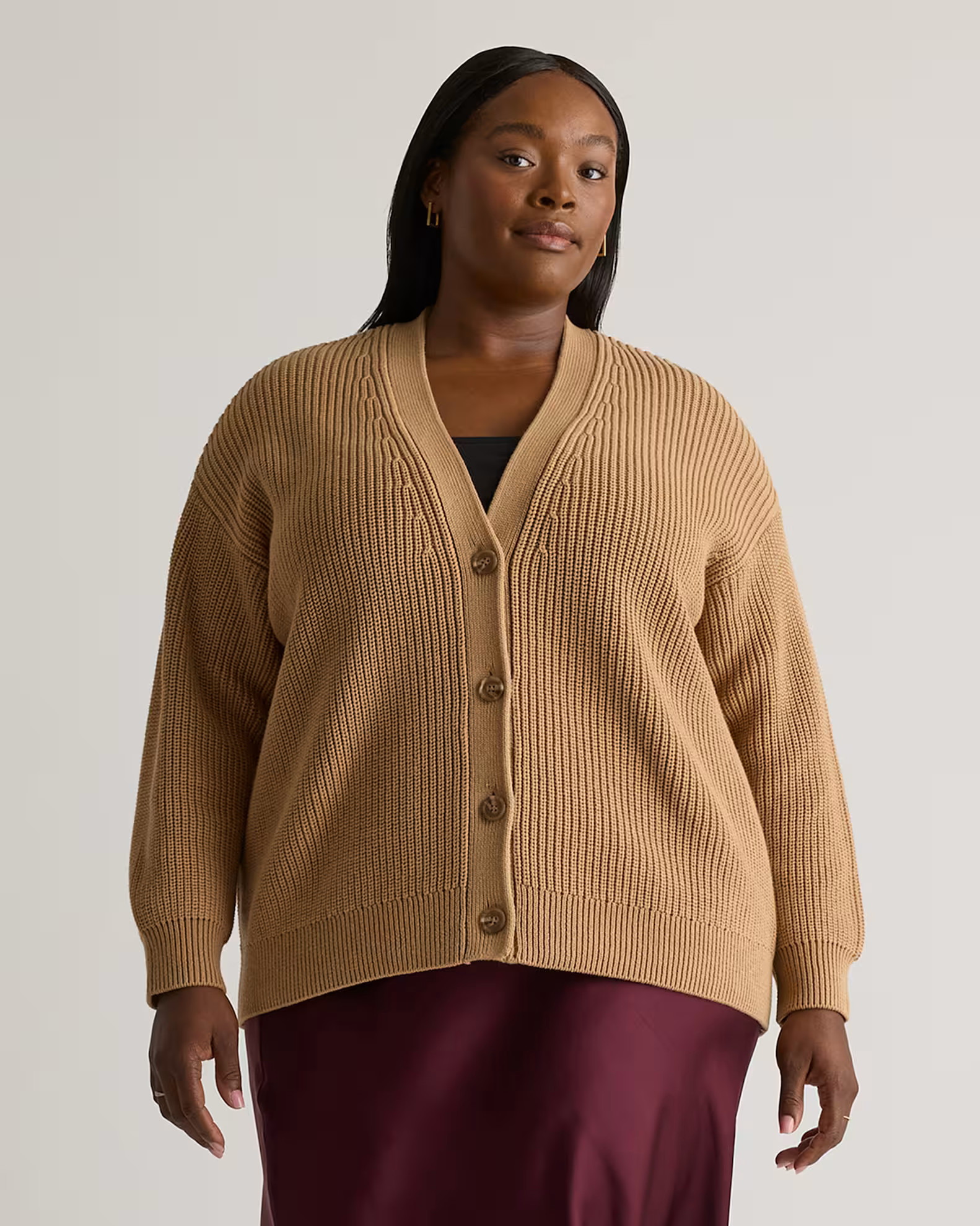 100% Organic Cotton Oversized Boyfriend Cardigan | Quince