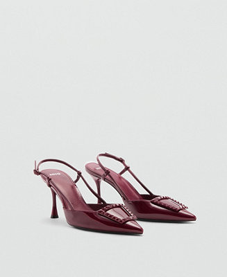 Mango Women's Patent Leather Slingback-Heeled Shoes - Macy's | Macy's