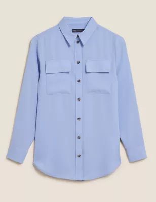 Utility Collared Long Sleeve Shirt | Marks & Spencer (UK)