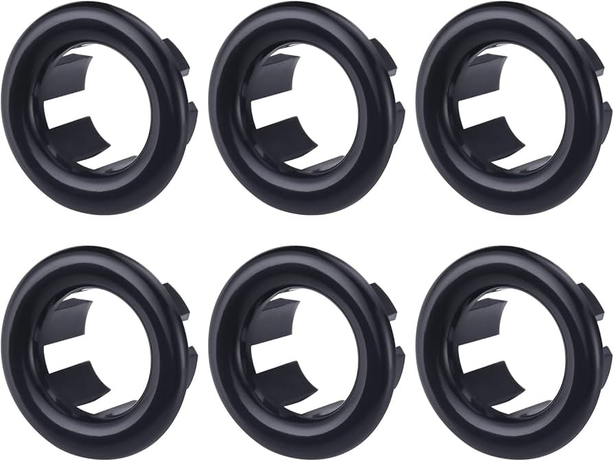 6 Pack Sink Overflow Ring Black, ARCORA Bathroom Kitchen Sink Basin Trim Overflow Cover Hole Inse... | Amazon (US)